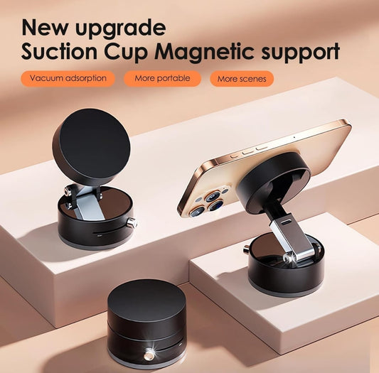Megnetic vaccum phone holder